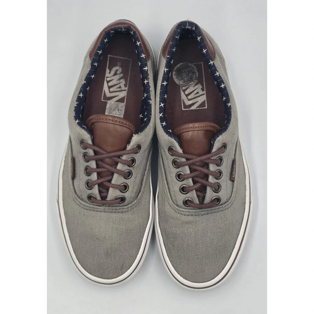 Vans Gray Brown Sneakers Men's 6.5 Women's 8 Low Top Casual 721356